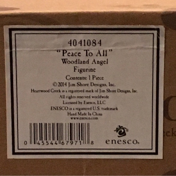 Jim Shore Christmas Angel Peace to All Woodland Animals Deer Fox Racoon Bunny - Picture 11 of 11